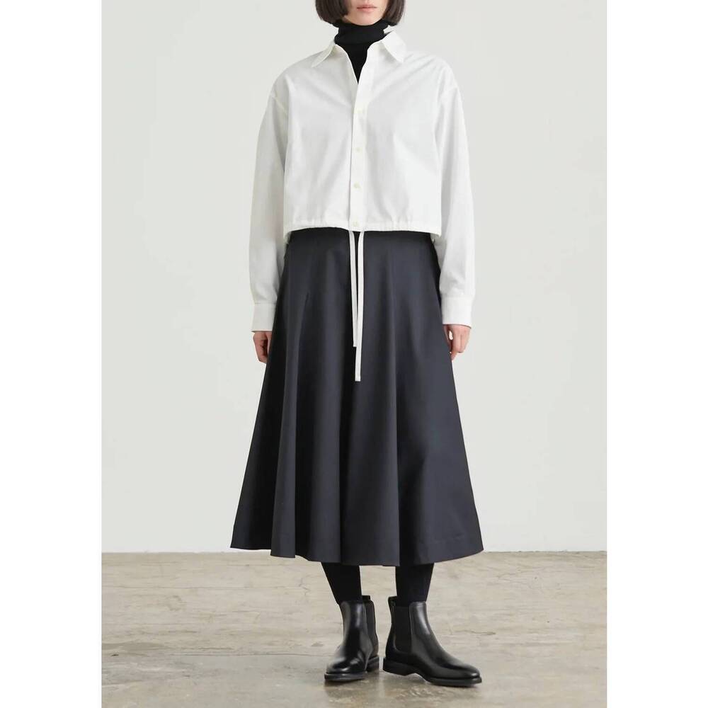 NEW NICHOLSON & NICHOLSON puzzle midi skirt in navy